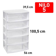 PLASTICFORTE CASSETIERA 5CASS NILO BIANC 