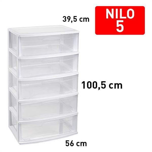 PLASTICFORTE CASSETIERA 5CASS NILO BIANC 