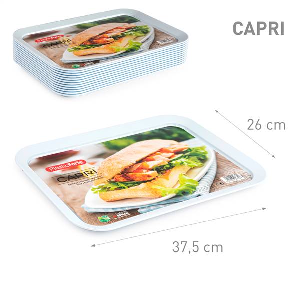 PLASTICFORTE VASSOIO CAPRI BIANC 38X26CM 