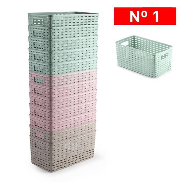 PLASTICFORTE CESTA RATTAN 5L 28X17 CM SURT VRM