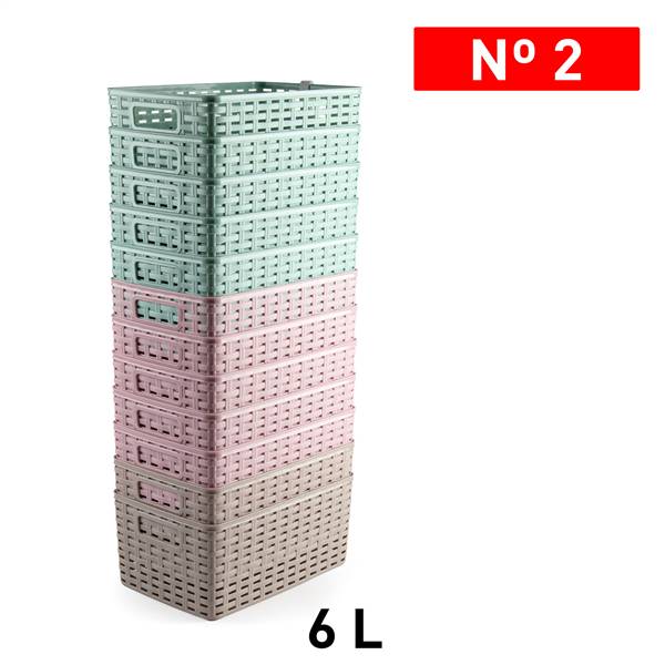PLASTICFORTE CESTA RATTAN 6L 29X19,5 CM. 
