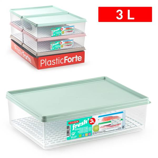 PLASTICFORTE CONTENITORE CON GRIGLIA 3LT SURT VRM