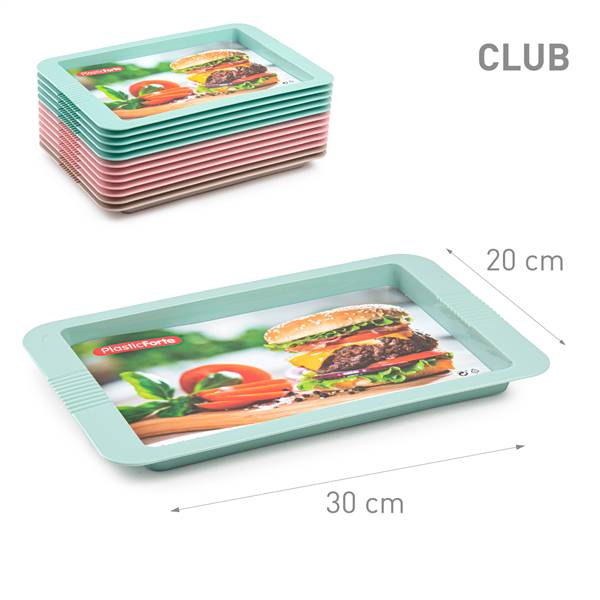 PLASTICFORTE VASSOIO CLUB SU VRM 30X20CM 