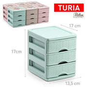 PLASTICFORTE CASSETTIERA 3CASS TURIA VIM SURTIDO VRM