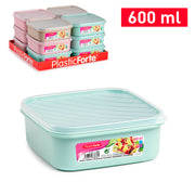 PLASTICFORTE CONTENITORE 600ML BASSO QUA SURT VRM COMBI