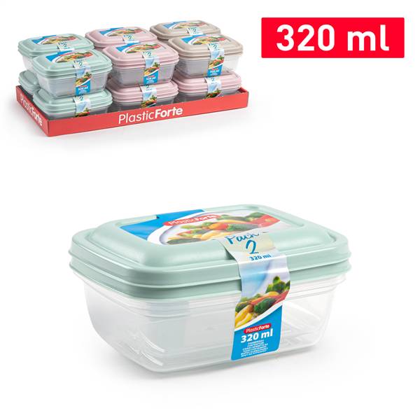 PLASTICFORTE CONTENITORI 2PZ 320ML SURT VRM