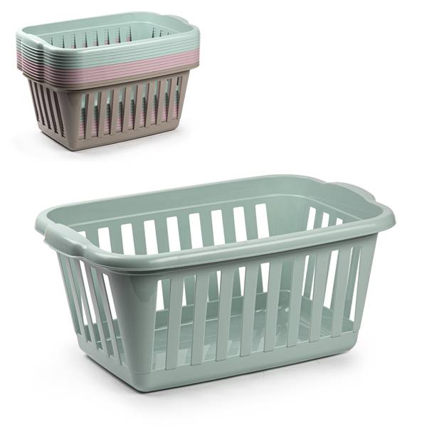PLASTICFORTE CESTA BIANCHERIA RETT. 57X38X25