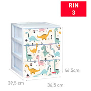 PLASTICFORTE CASSETTIERA 3CASS RIN DINO 