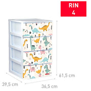 PLASTICFORTE CASSETTIERA 4CASS RIN DINO 