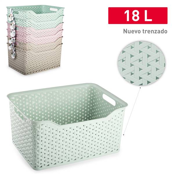 PLASTICFORTE CESTA NATURE 18L SURT VRM 