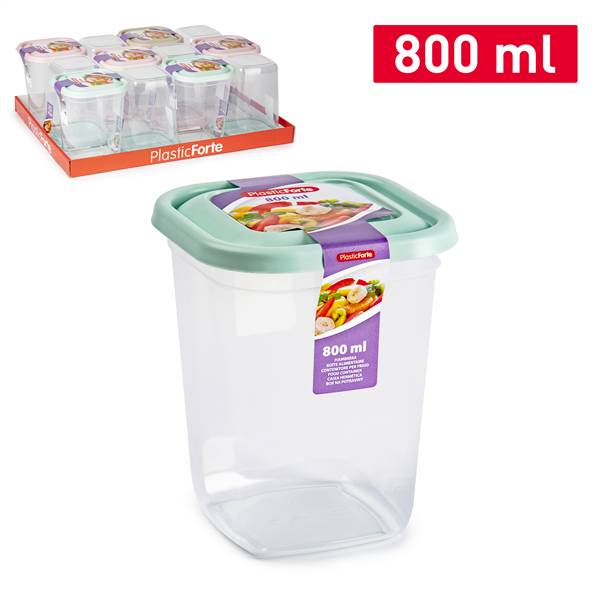 PLASTICFORTE CONTENITORE QUADRATO 800ML SURT VRM