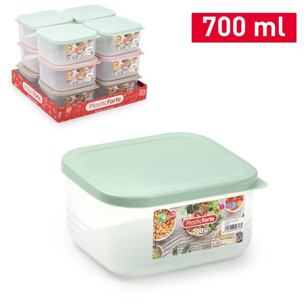 PLASTICFORTE CONTENITORE BENTO 700ML QUA SURT VRM