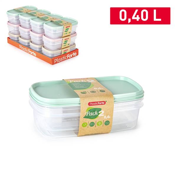 PLASTICFORTE CONTENITORI 2PZ 0,4LT SURT VRM
