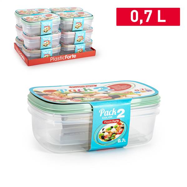 PLASTICFORTE CONTENITORI 2PZ 0,7LT SURT VRM