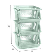 PLASTICFORTE SCAFFALI VERDE 62X32X39 CM
