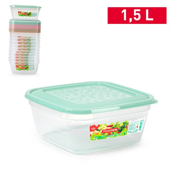 PLASTICFORTE CONTENITORE CLASSIC 1,5L QUADRATO 1,5LT SURT VRM