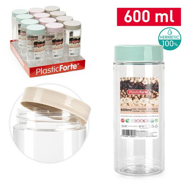 PLASTICFORTE BARATTOLO MONTECARLO 600ML 