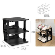 PLASTICFORTE SCARPIERA IMPILABILE 3RIP NERA