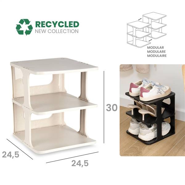 PLASTICFORTE SCARPIERA IMPILABILE 3RIP BEIGE