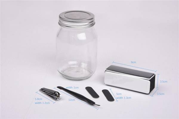 ITEM SET 7 CRISTALLO INOX 8,5X8,5X13 