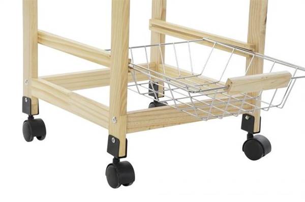 ITEM PORTA FRUTTA PINO 37X37X76 C/RUOTE 