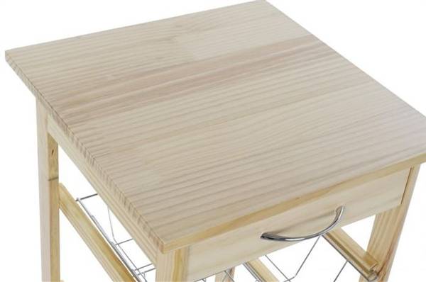ITEM PORTA FRUTTA PINO 37X37X76 C/RUOTE 