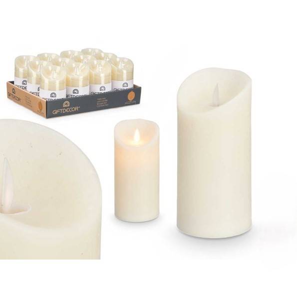 ARTE REGAL CANDELA LED 5X10CM CREMA 