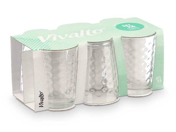 ARTE REGAL SET 6 BICCHIERI PUNTI 190ML 