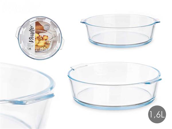 ARTE REGAL TEGLIA VETRO TONDA 1600ML 