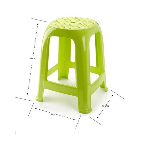 PLASTICFORTE SGABELLO VERDE-GIALLO 