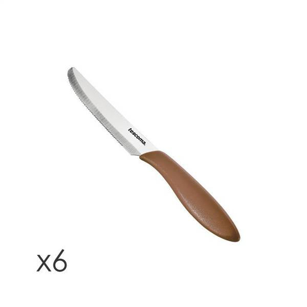 TESCOMA COLTELLO TAVOLA 12CM 6PZ MARRONE 