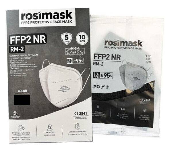 ROSIMASK MASCHERINA FFP2 NERE 10PZ 
