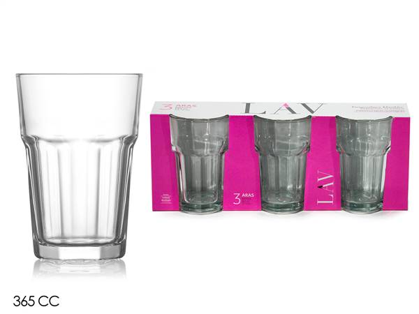 GT BICCHIERI 3PZ LONG DRINK ARAS 