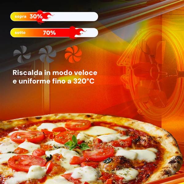 KUMTEL FORNO ELETTRICO 70LT 2500W 