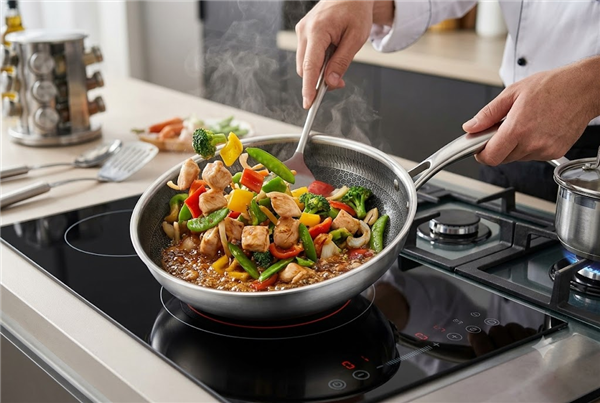 CHEFFINGER PADELLA INOX MARBLE CM.28 IND 