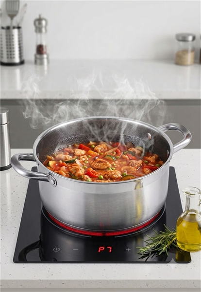 CHEFFINGER CASSERUOLA INOX MARBLE CM.24 