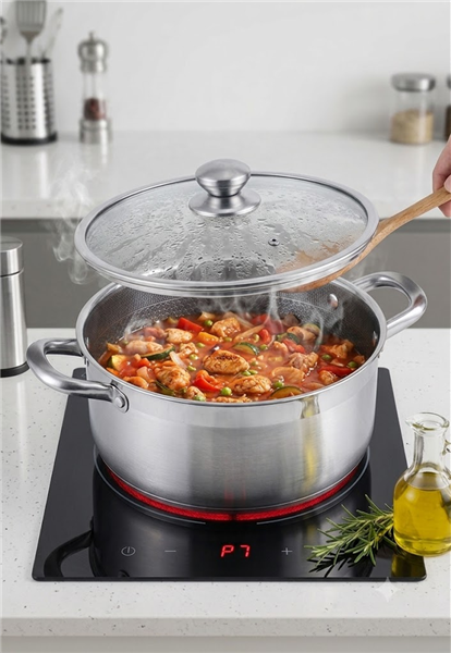 CHEFFINGER CASSERUOLA INOX MARBLE CM.28 
