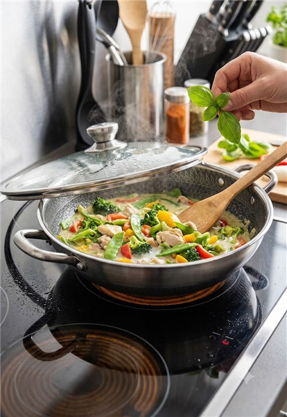 CHEFFINGER WOK 2M INOX MARBLE CM.40 IND 