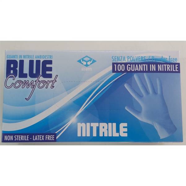SIAM GUANTI NITRILE 100PZ M BLU 