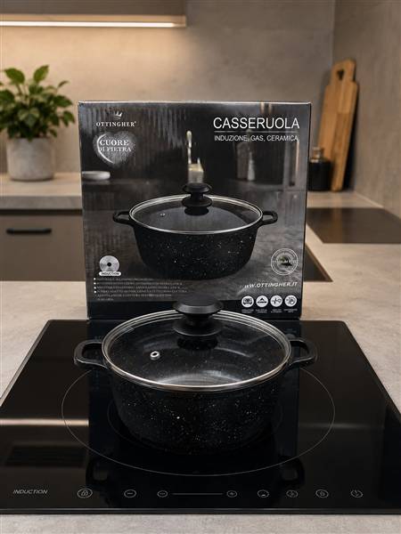 OTTINGHER CASSERUOLA CUORE PIETRA CM.28 INDUZIONE