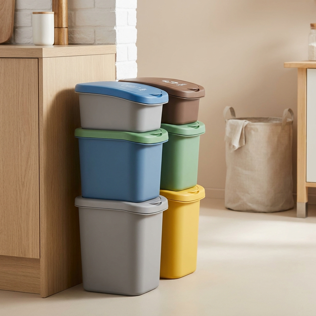 Pattumiera set 4pz raccolta differenziata
