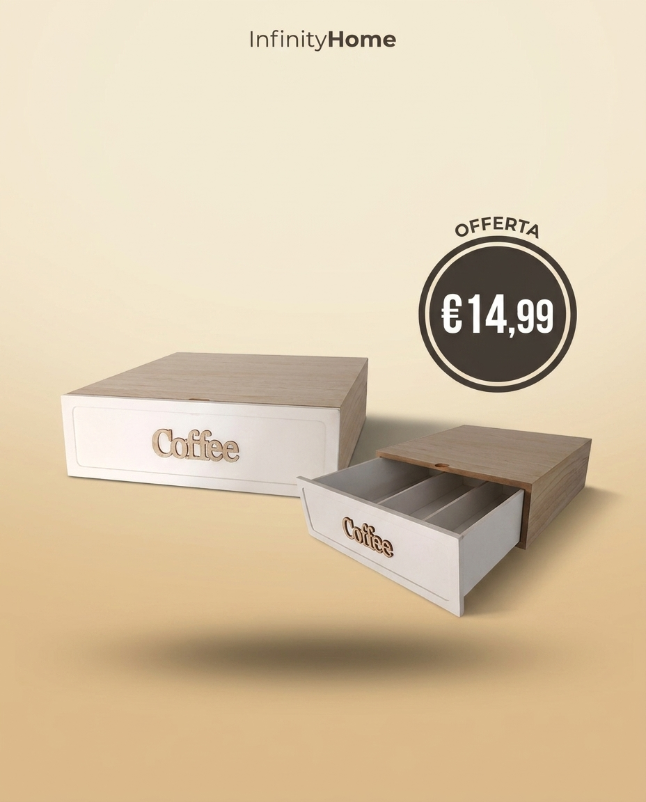 Portacialde organizer bianco miele - hero